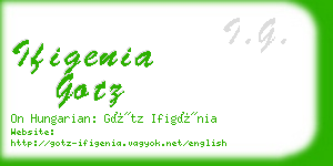 ifigenia gotz business card